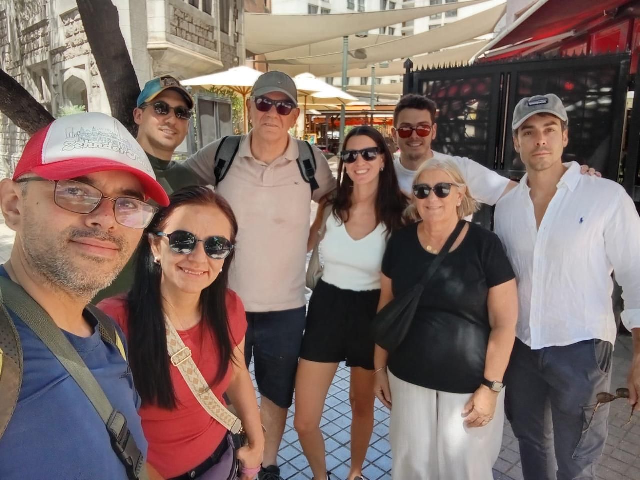 Grupo de viajeros en Santiago
