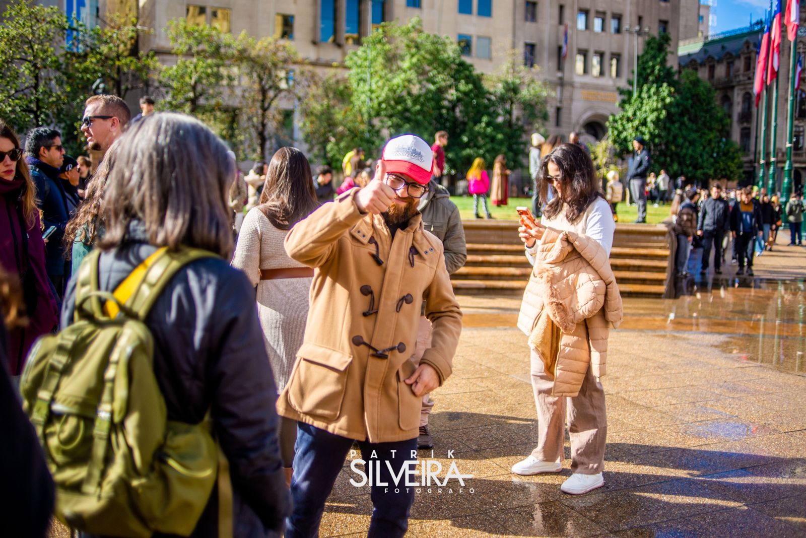 Guía de ZehnderTour con un grupo en Santiago